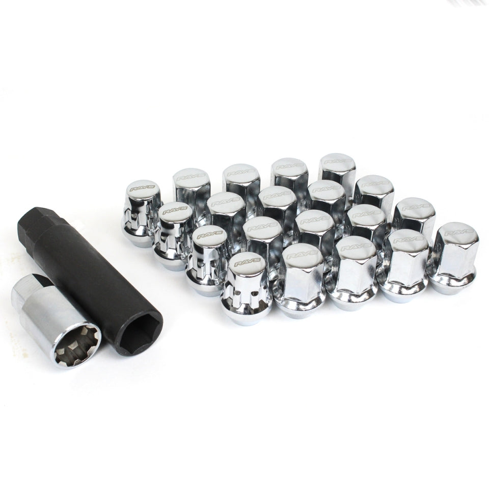 Rays - Motor Sports Gear - 17 Hex Nut and Lock Set - Chrome