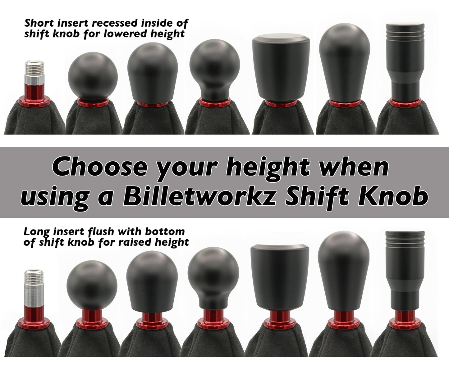 Billetworkz - Weighted Shift Knob - Gloss Black (5 SPEED)