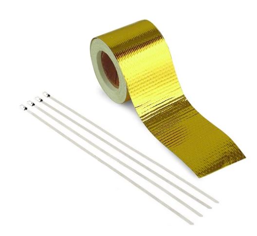 Gold Reflective Heat Wrap - 4x Stainless Steel Zip Ties