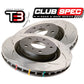 DBA - T3 Slotted Club Spec Rotors - 4000 Series - Front (Pair) (STi VA 18-20) - YELLOW BREMBO
