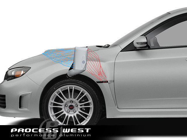 Process West - Verti-Cooler Intercooler Kit (WRX GR/GV 08-14) - Black Core
